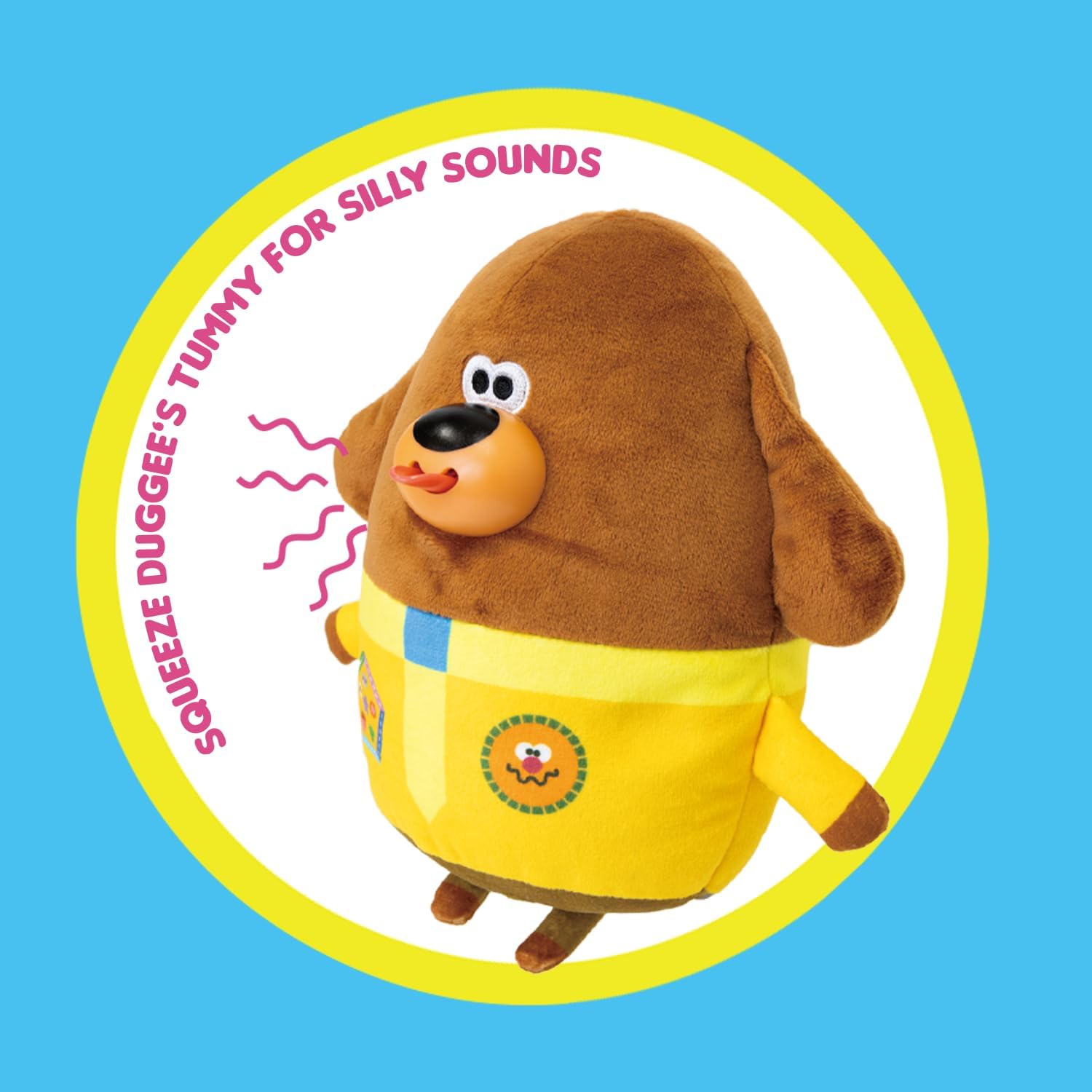 Hey Duggee Silly Sounds Duggee Teddy Bear - Squeeze & Laugh Interactive Plush Toy