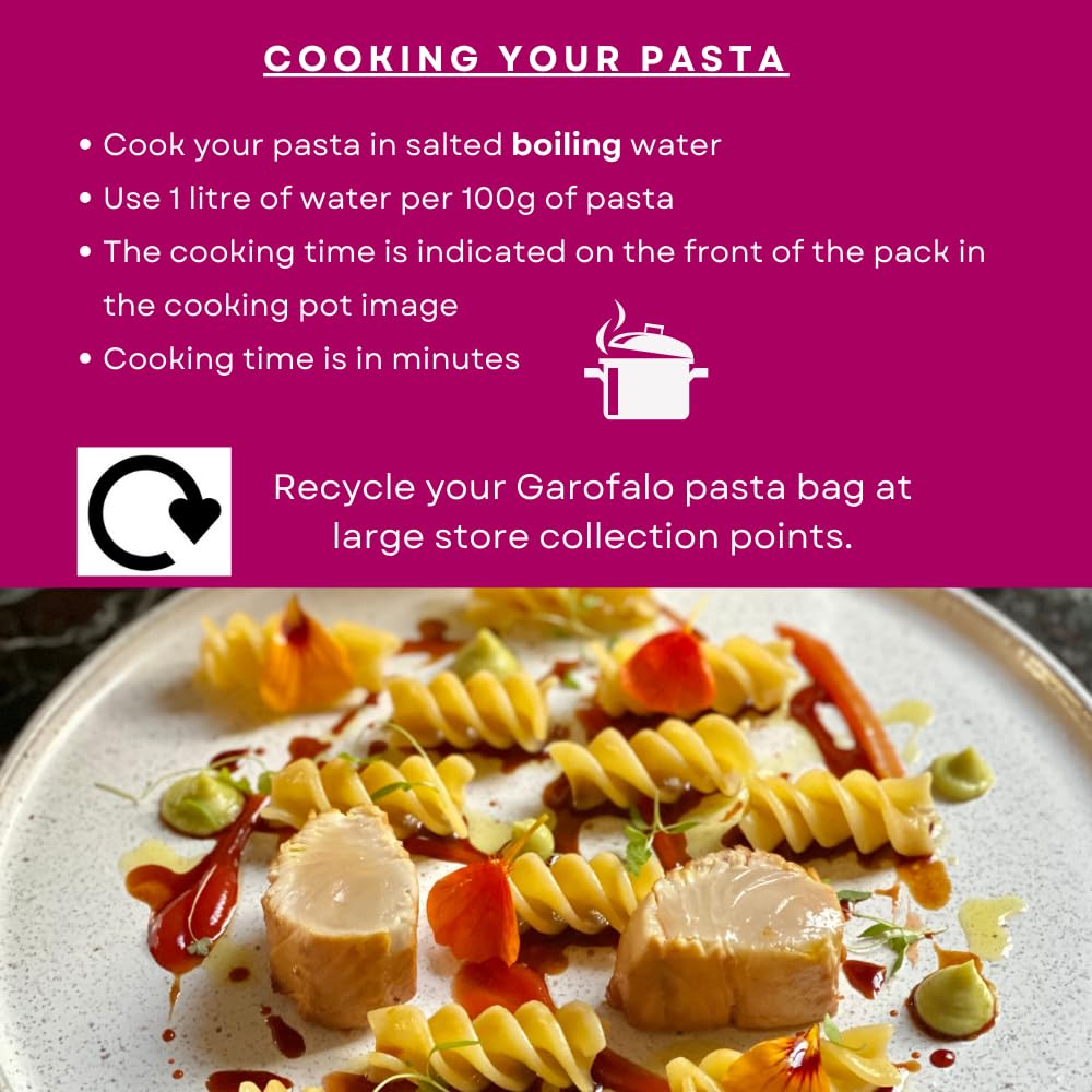 Garofalo Gluten Free Fusilloni Italian Dried Pasta, 400g 5