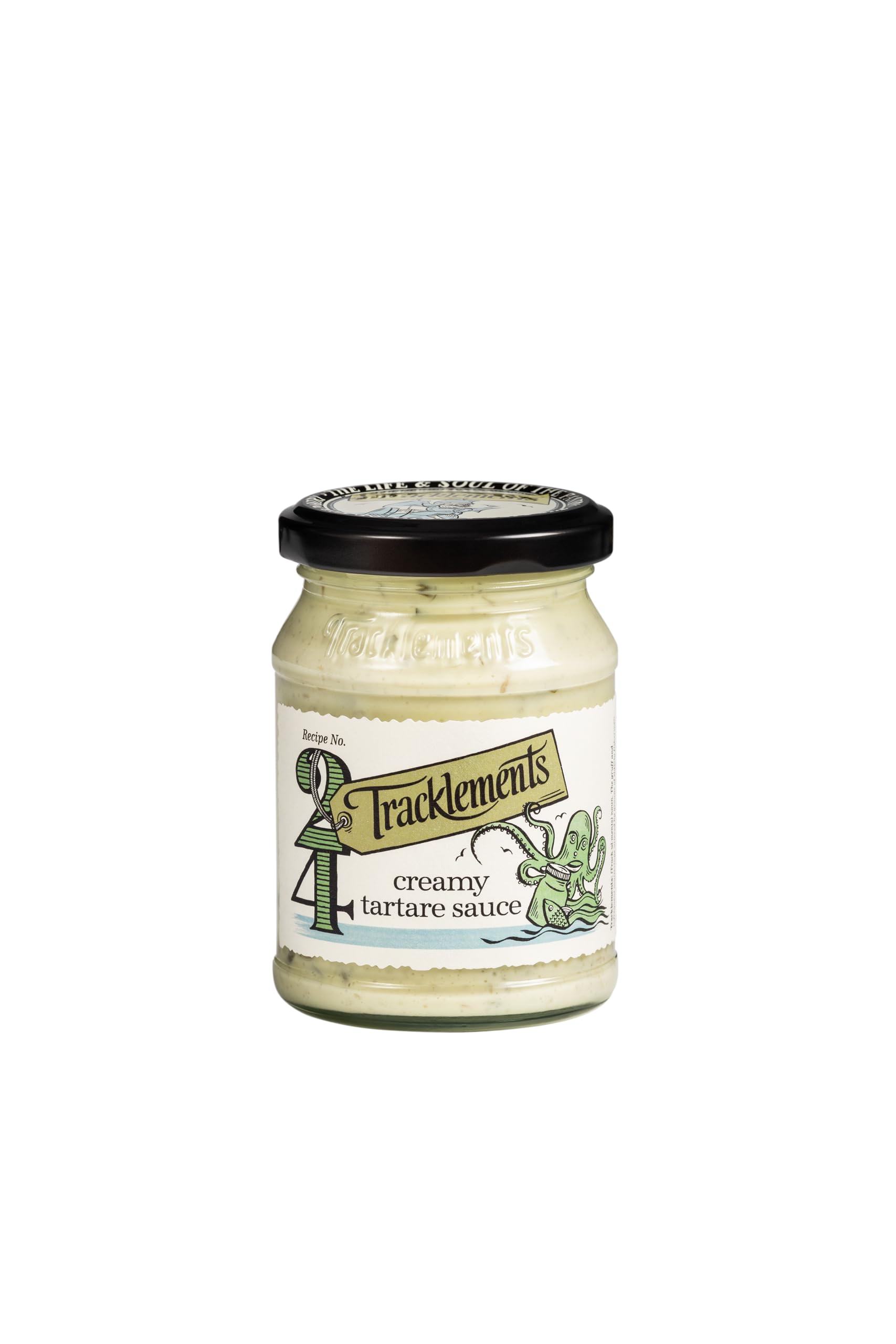 Tracklements Cremige Tartarsauce – Glutenfreies, vegetarisches Gewürz mit Kapern, Gurken und Zwiebeln
