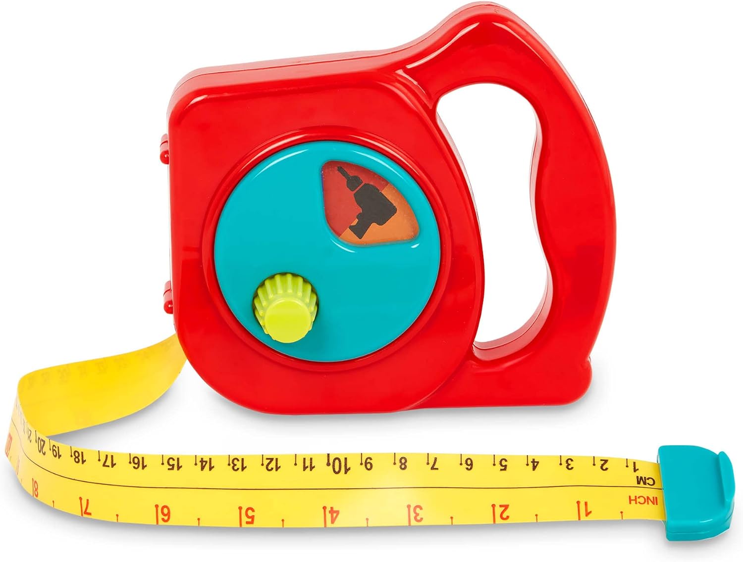 Battat Big Tape Measure Toy - Working Reel & Easy-Hold Handle for Pretend Play - Ages 2+
