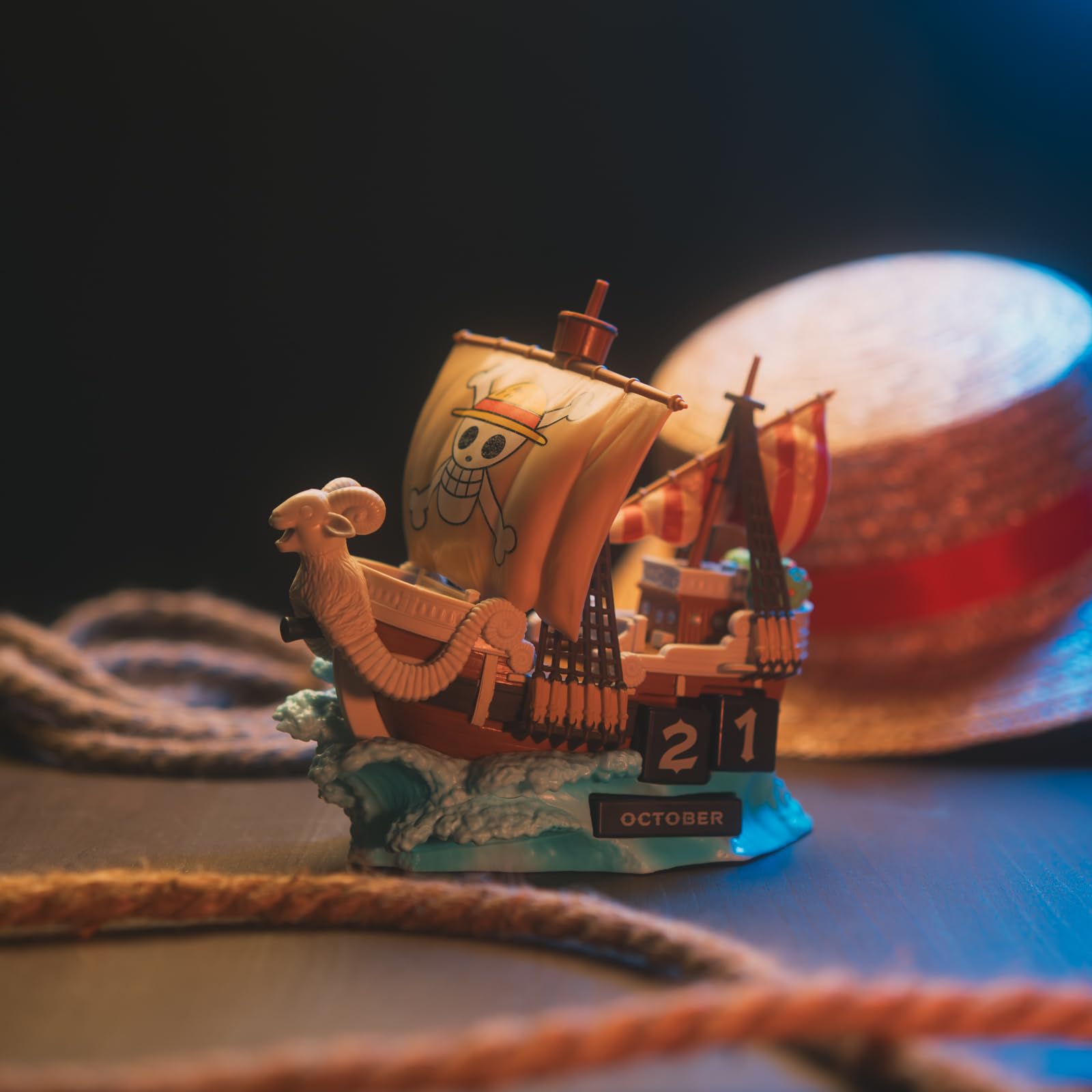 Grupo Erik One Piece Perpetual Calendar - Going Merry 3D Desk Calendar for Home Office 9