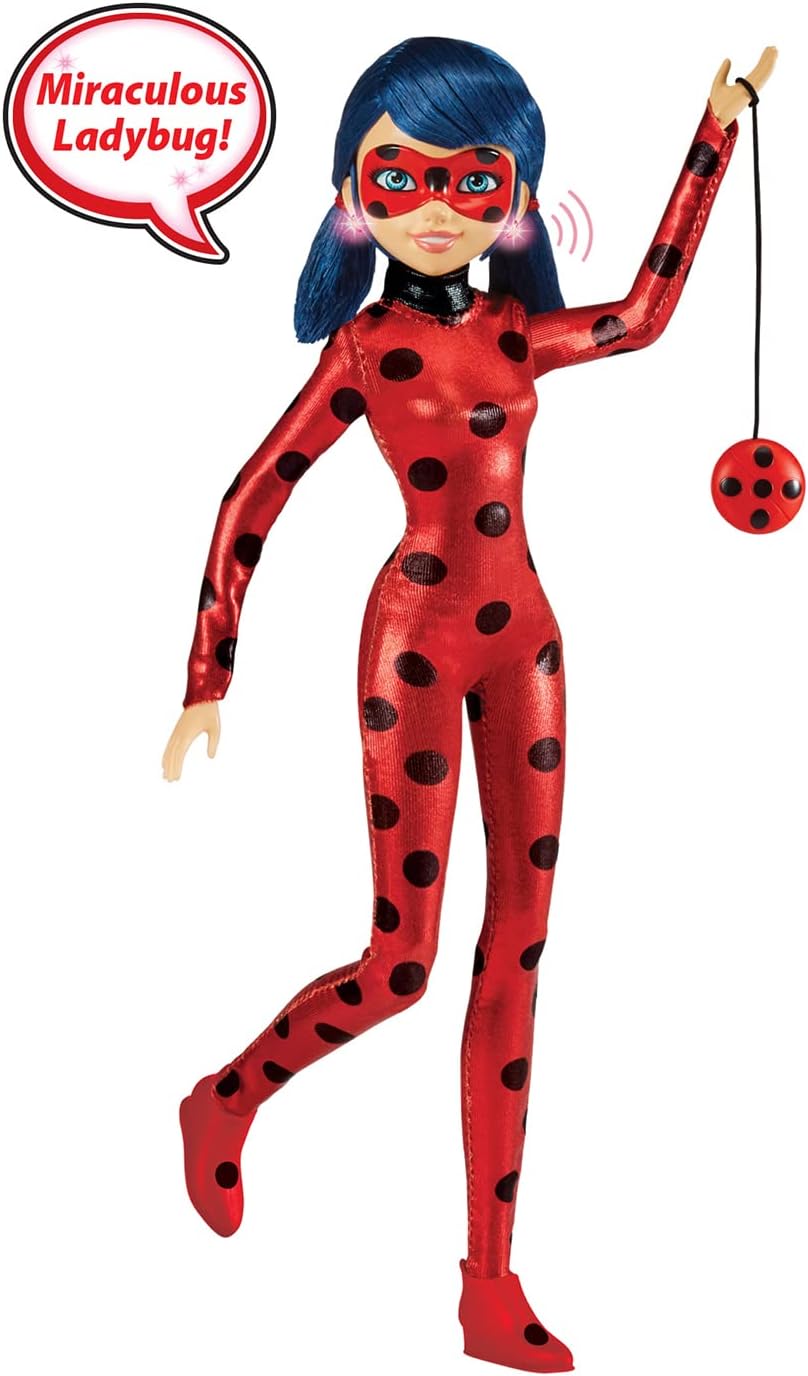 BANDAI Miraculous Ladybug Talk & Sparkle Deluxe Fashion Doll with Light-Up Earrings and Sound Functions (P50250) 3