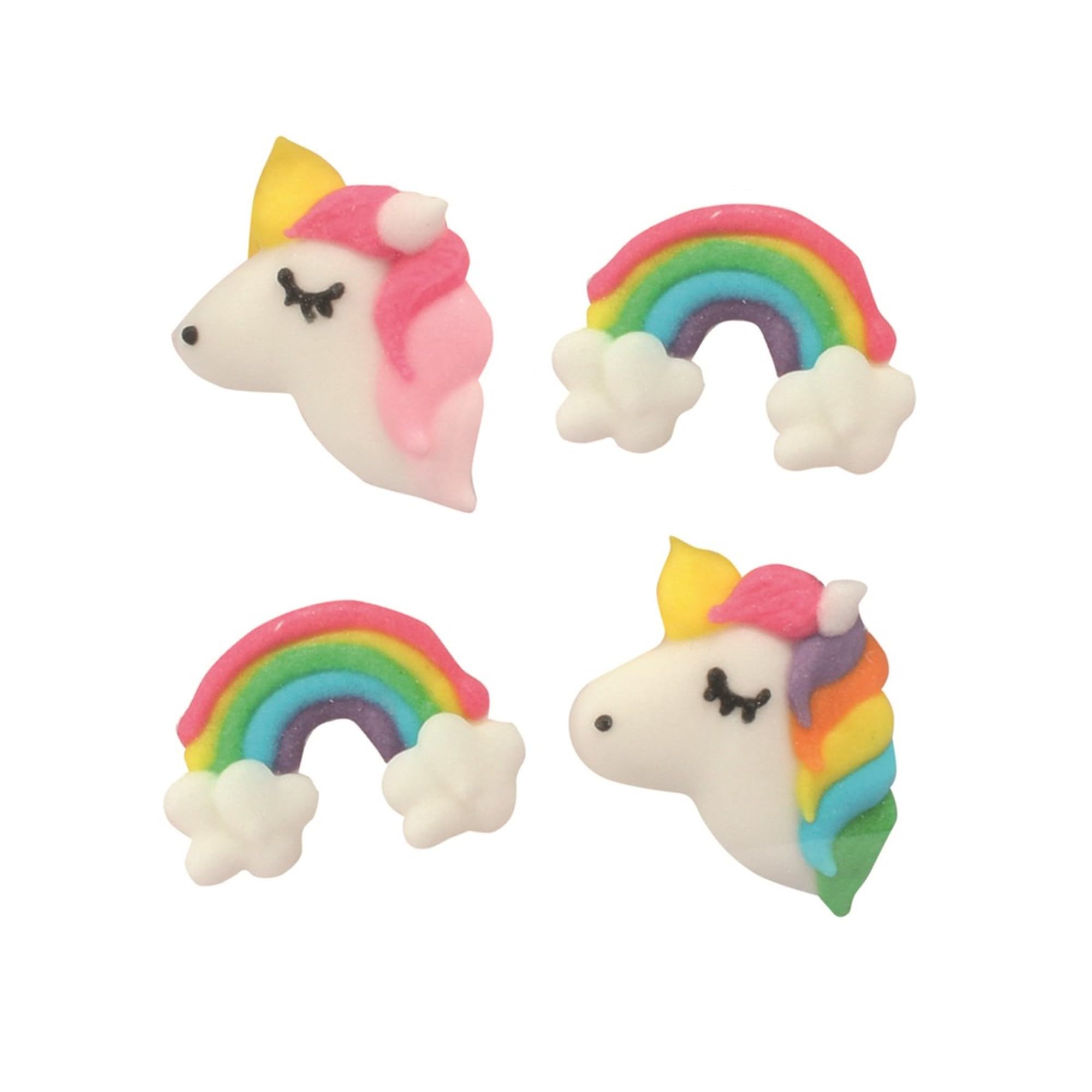 Culpitt - Rainbows & Unicorns Sugar Piping Edible Cake Toppers 6