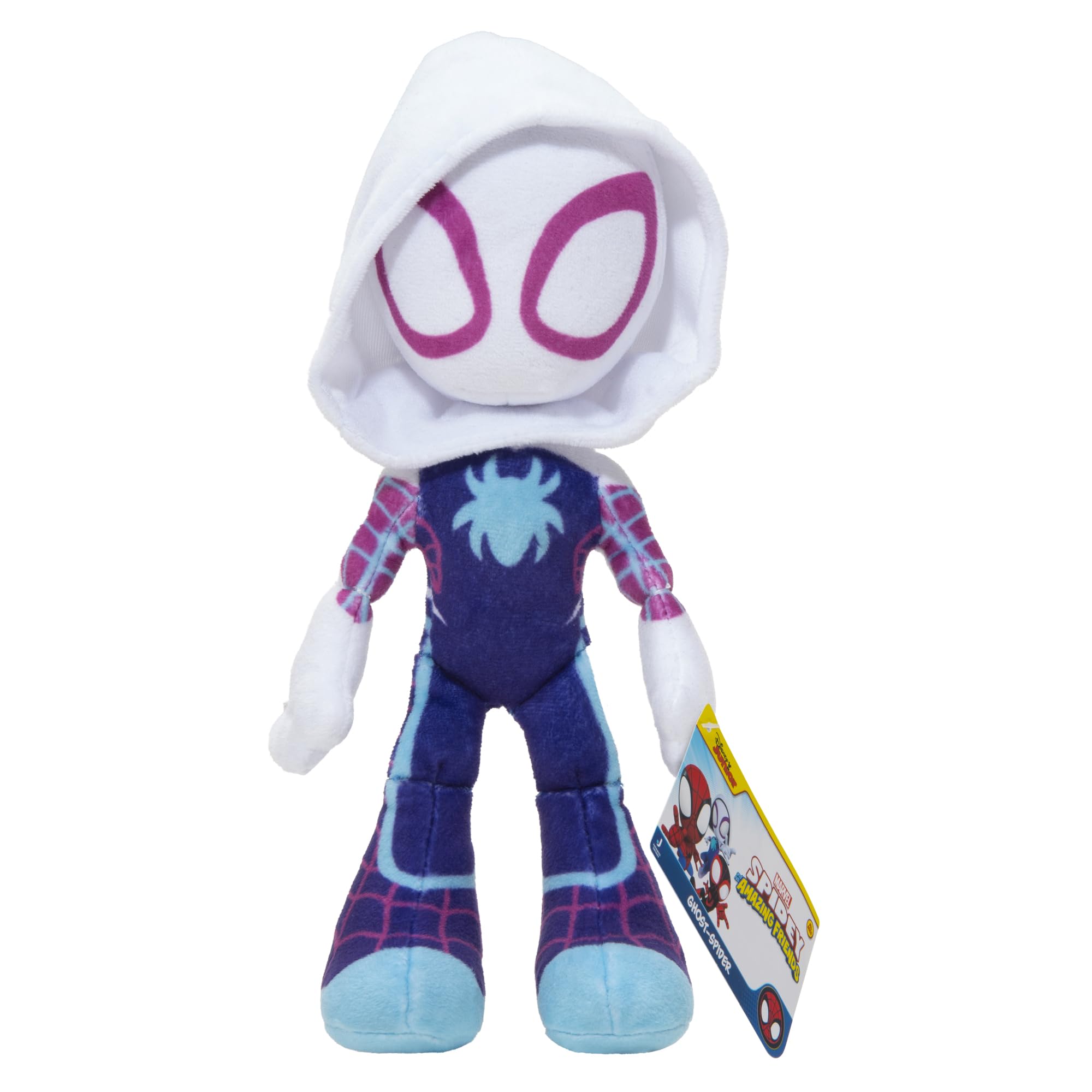 Ghost-Spider Plush - 8-Inch Marvel Spidey and His Amazing Friends Soft Toy