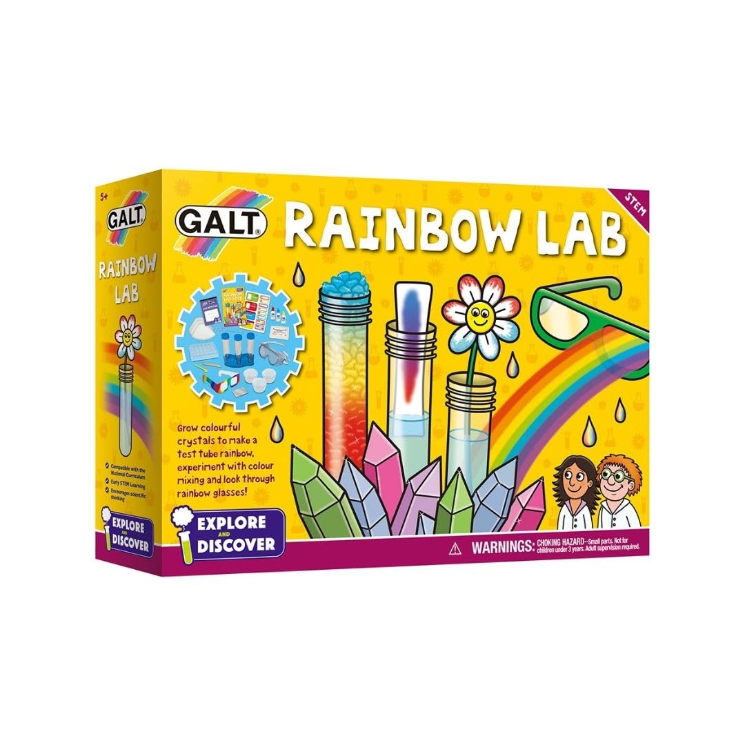 Galt Toys Rainbow Lab Science Kit - STEM Experiments for Kids Ages 5-10