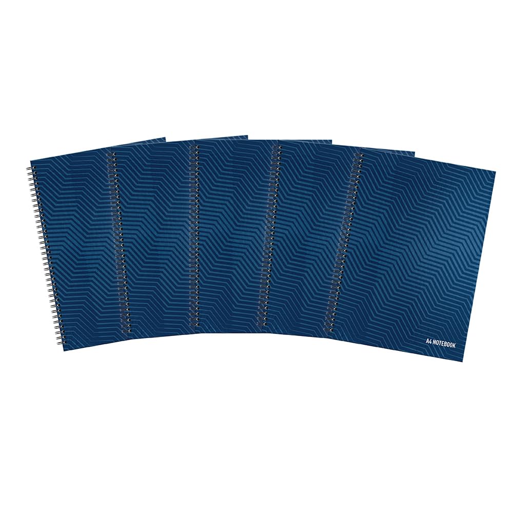 SUMMIT A4 Wirebound Notebook - 8mm Lined, 100 Pages, 4-Hole Punched | 5 Pack 1