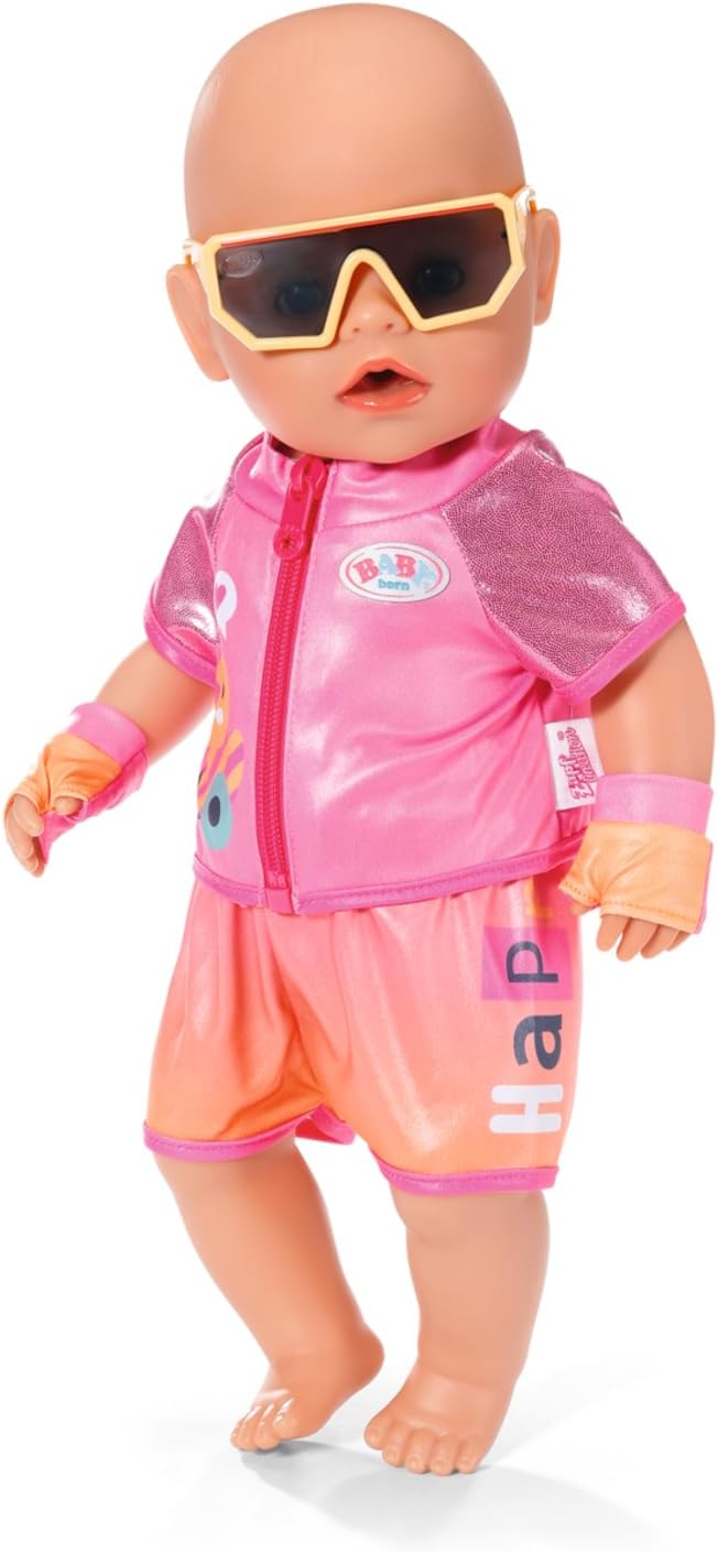 BABY born Bike Outfit 835876 - Sporty Bike Outfit with Gloves and Sunglasses for Dolls 4