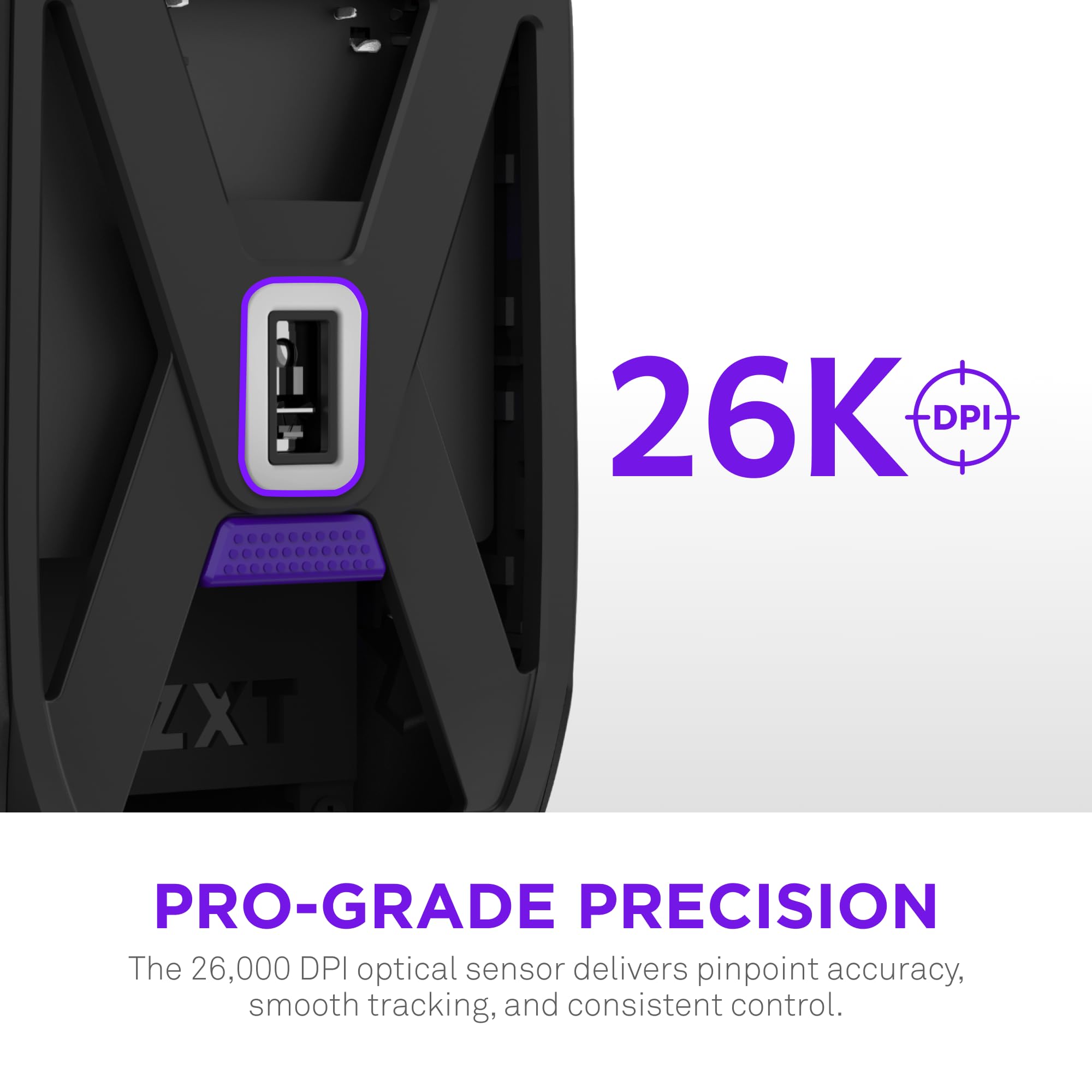 NZXT Lift Elite Wireless Gaming Mouse - 57g Ultra-Lightweight with 26,000 DPI Sensor & 4K/8K Polling Rate 5
