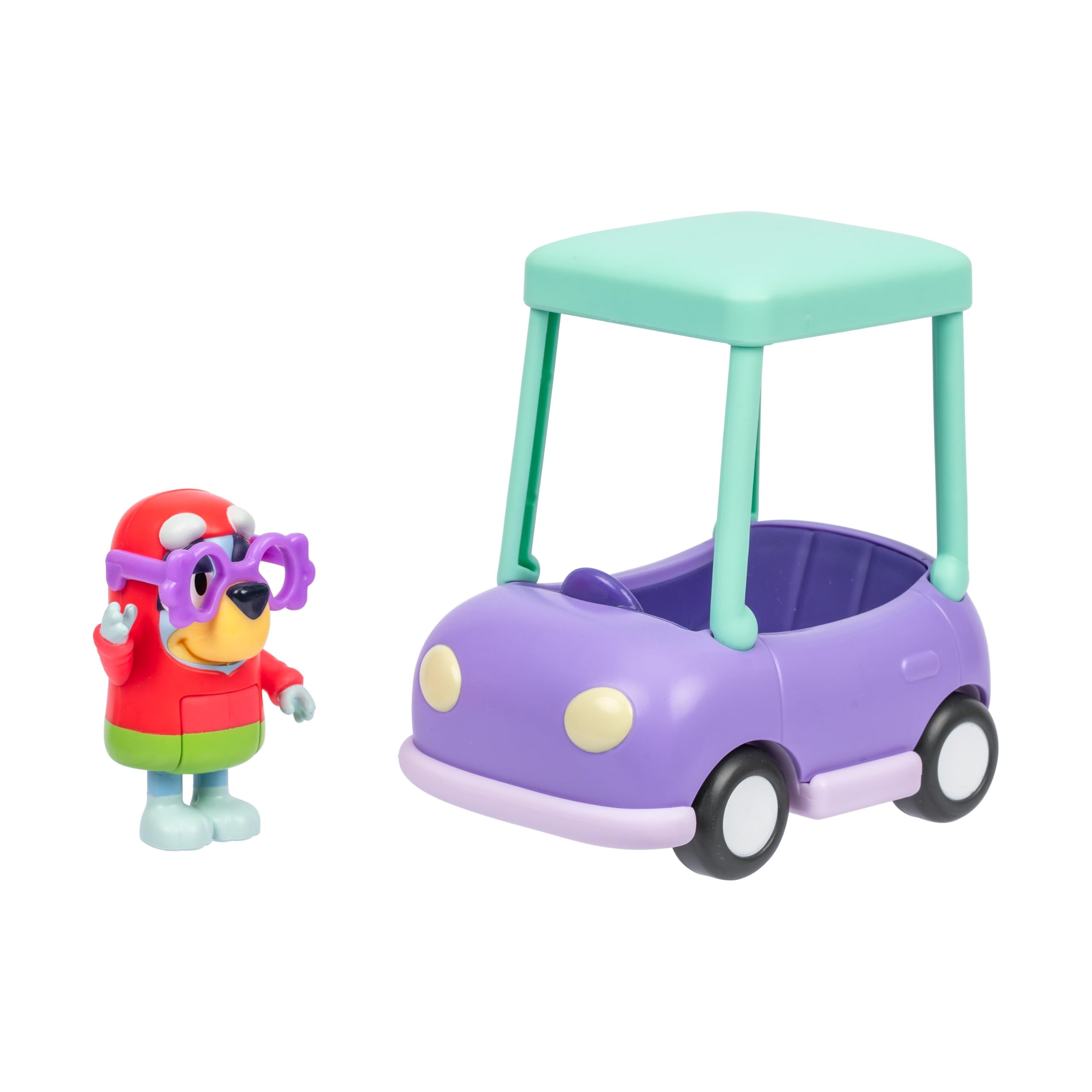 Bluey Grannies Car Playset - Includes Janet Figure, Fits 6-7.6 cm Bluey Figures, Ages 5 and Up