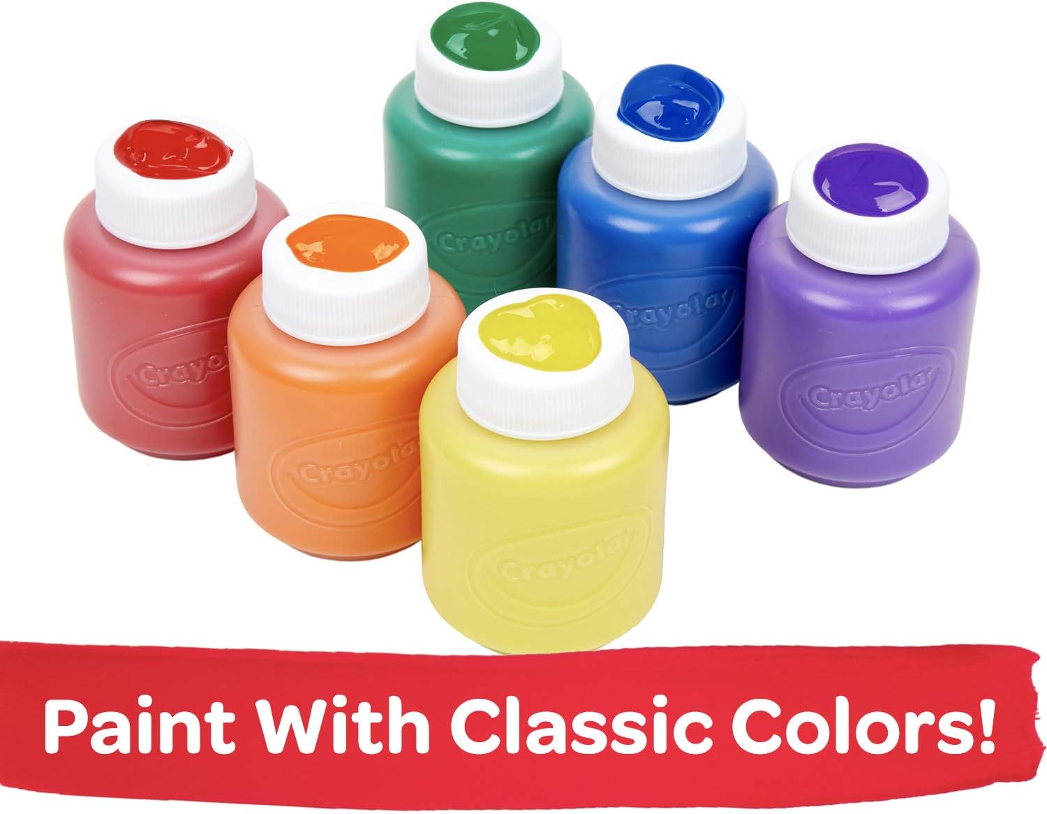 Crayola Washable Kids Paint Set - 6 Non-Toxic Tempera Paints for Ages 3+ 8