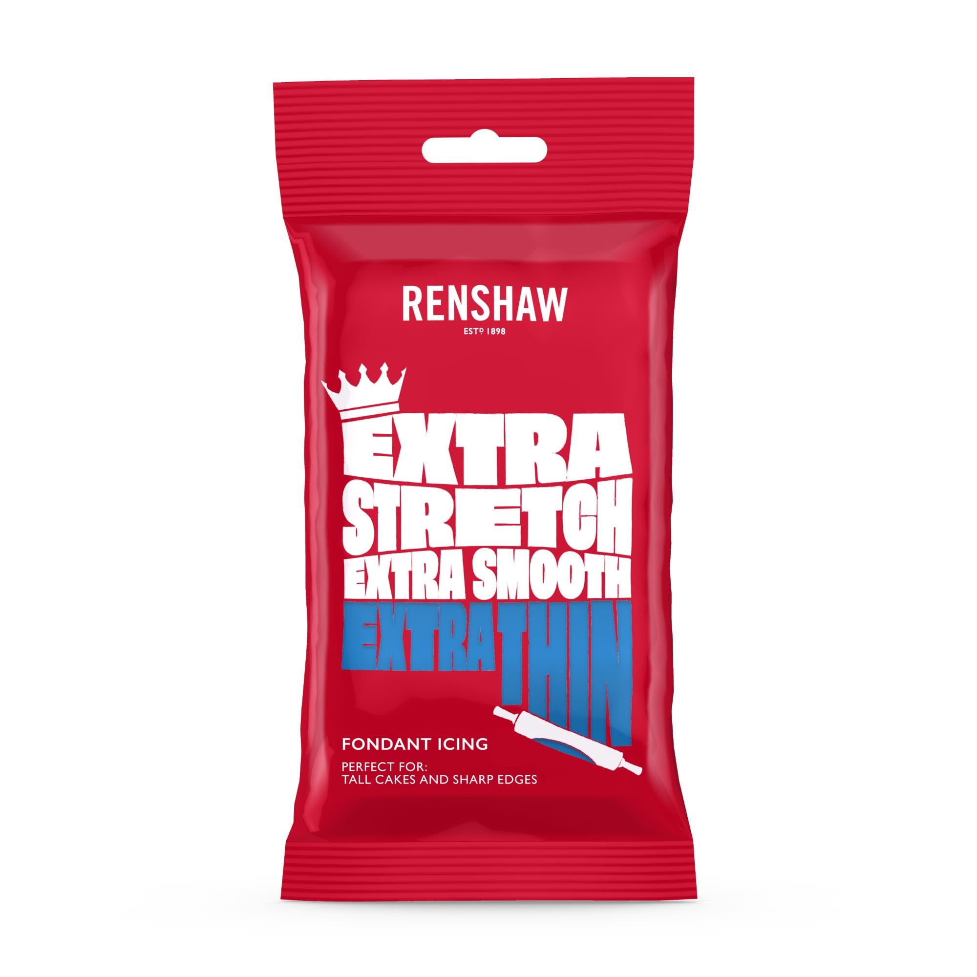 Renshaw Extra Stretch Smooth & Thin Blue Fondant Icing, 250g - Ready to Roll Cake Decorating Icing 8