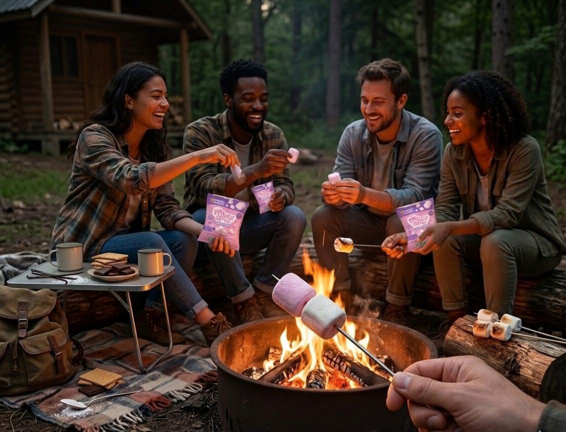 Freedom Confectionery Vegantic Pink & White Vanilla Mallows - Vegan, Allergen-Free | 105g Bag 4
