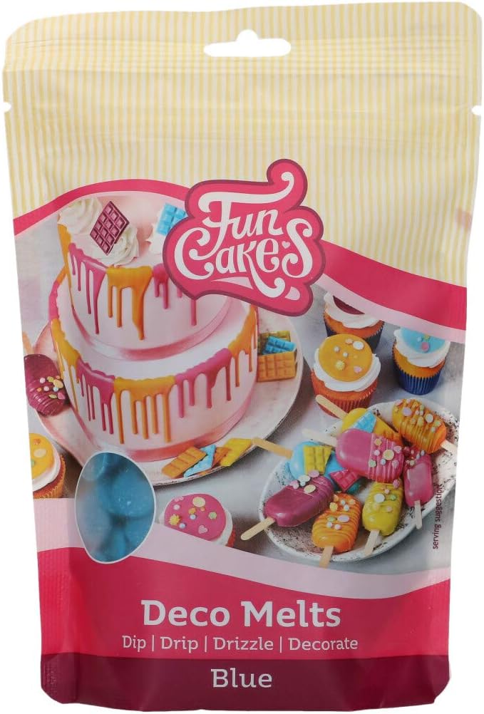 FunCakes Deco Melts Blue - AZO Free Baking Melts, 250g