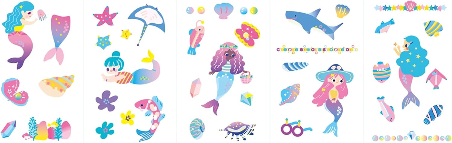 Avenir Mermaid Nail Stickers & Temporary Tattoos Creative Set