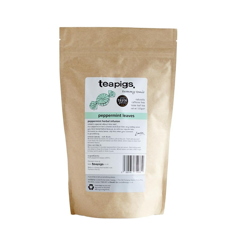teapigs Pfefferminztee – Koffeinfreier Kräutertee mit losen Blättern, 100 g