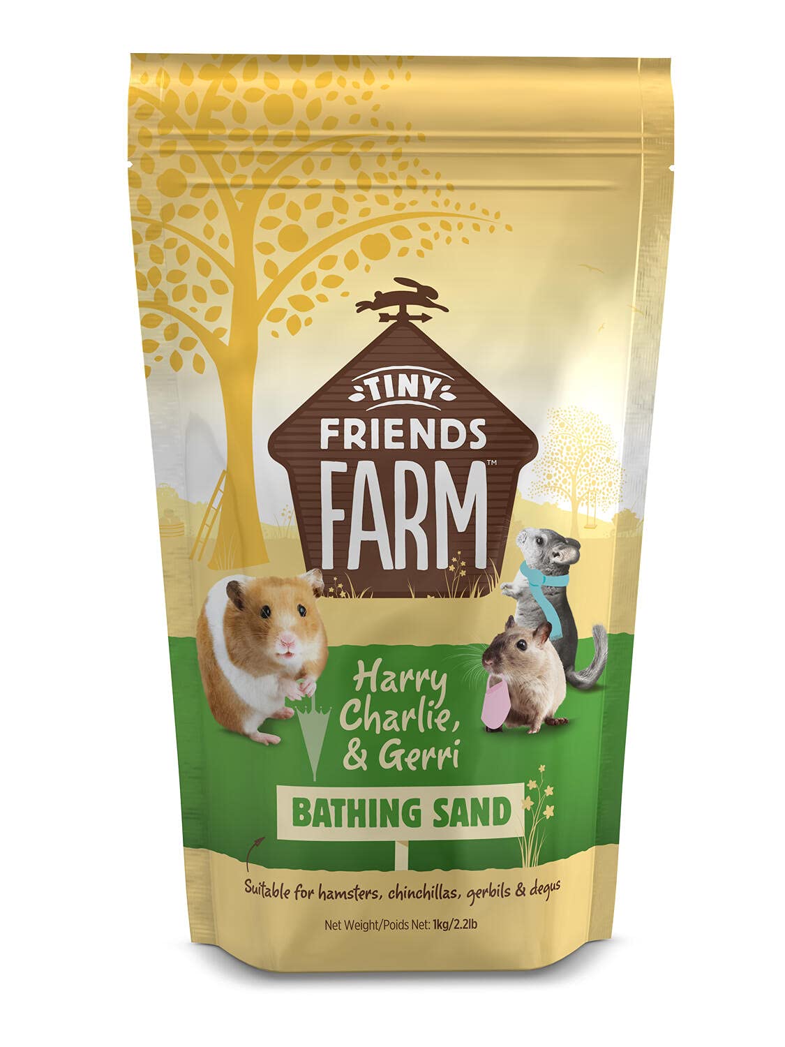 Supreme Petfoods Chinchilla Bathing Sand - 1 kg | Dust Free | Natural Sand for Small Animals