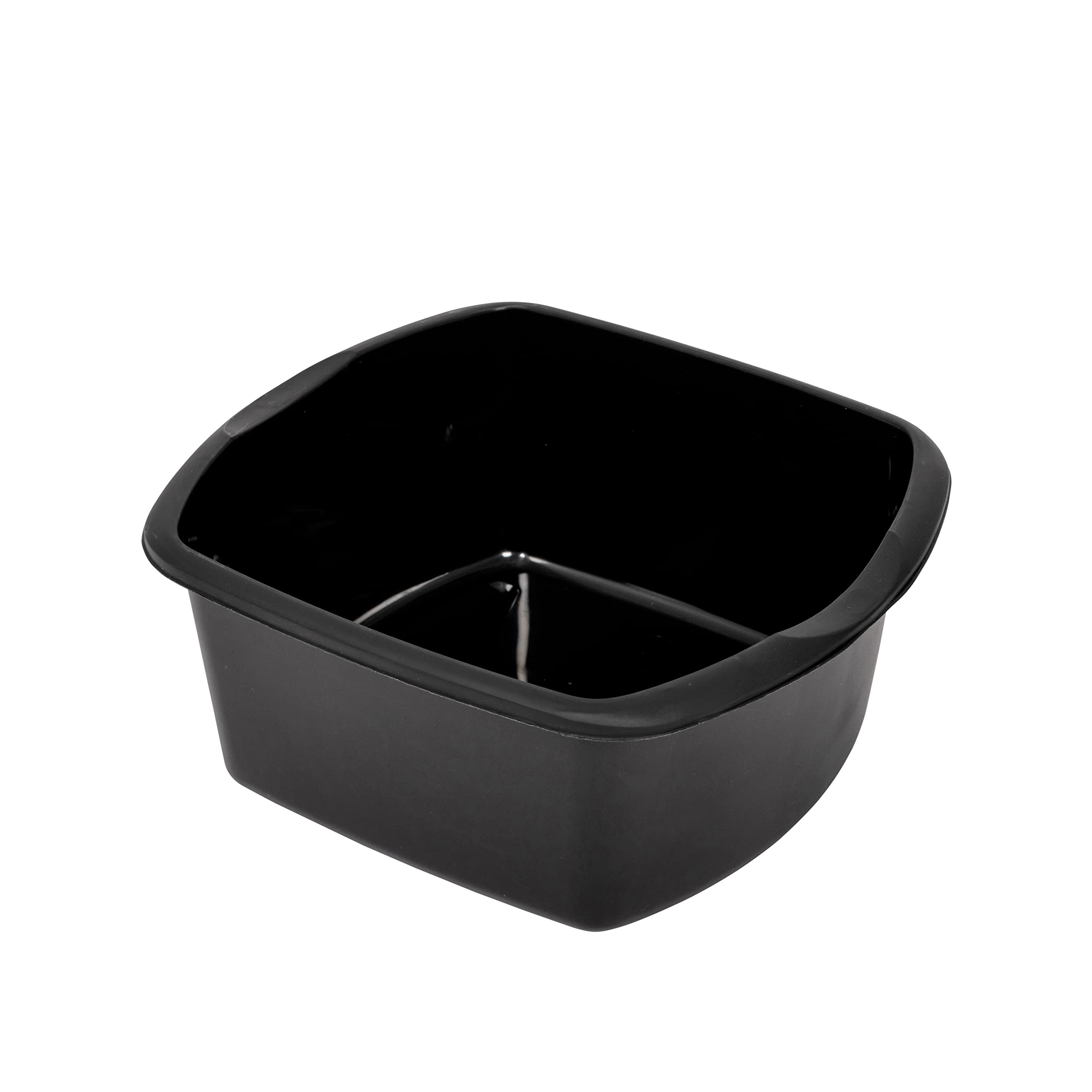 Addis - 8 Litre Small Rectangular Plastic Washing Up Bowl, Black 6