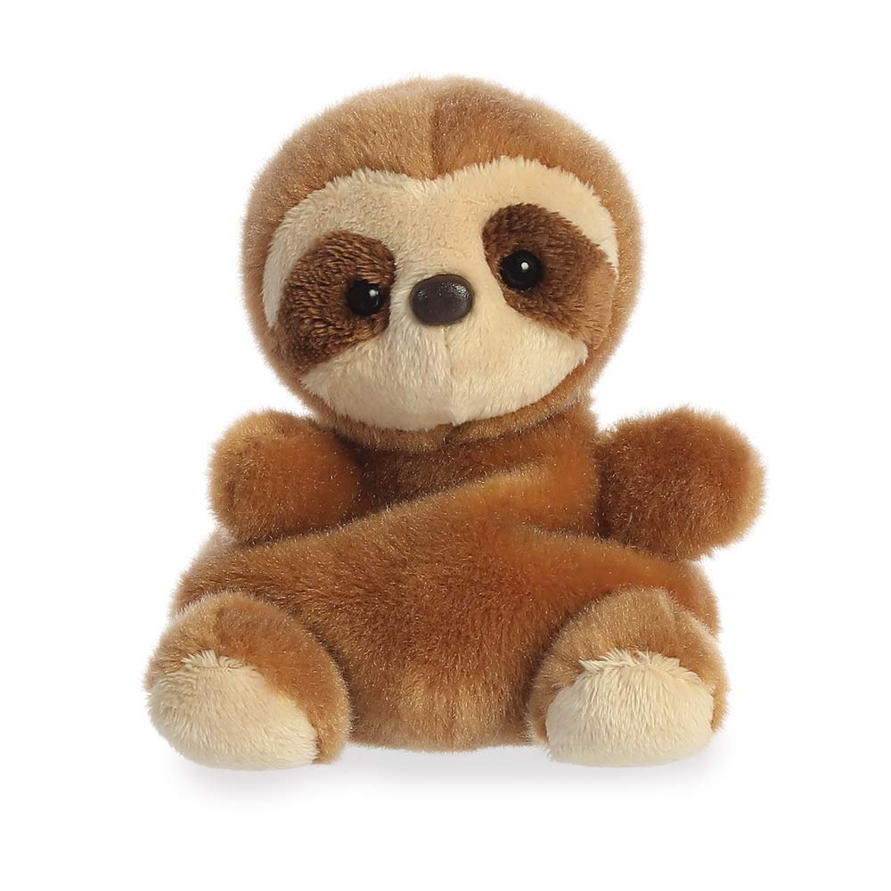 AURORA Palm Pals Slomo Sloth Soft Toy | Bean-Filled | 10 cm Size | Brown 1