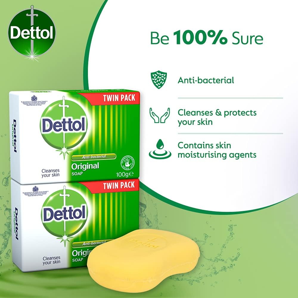 Dettol Original Bar Soap (2 x 100g) 5