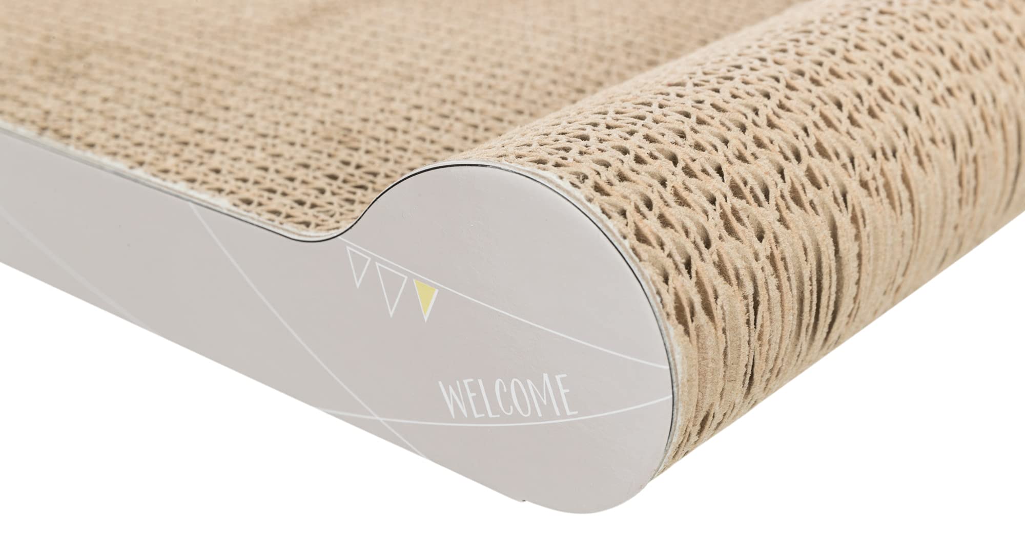 TRIXIE Junior Scratching Board - Cardboard, Light Grey/Natural | 38 x 6 x 18 cm 4