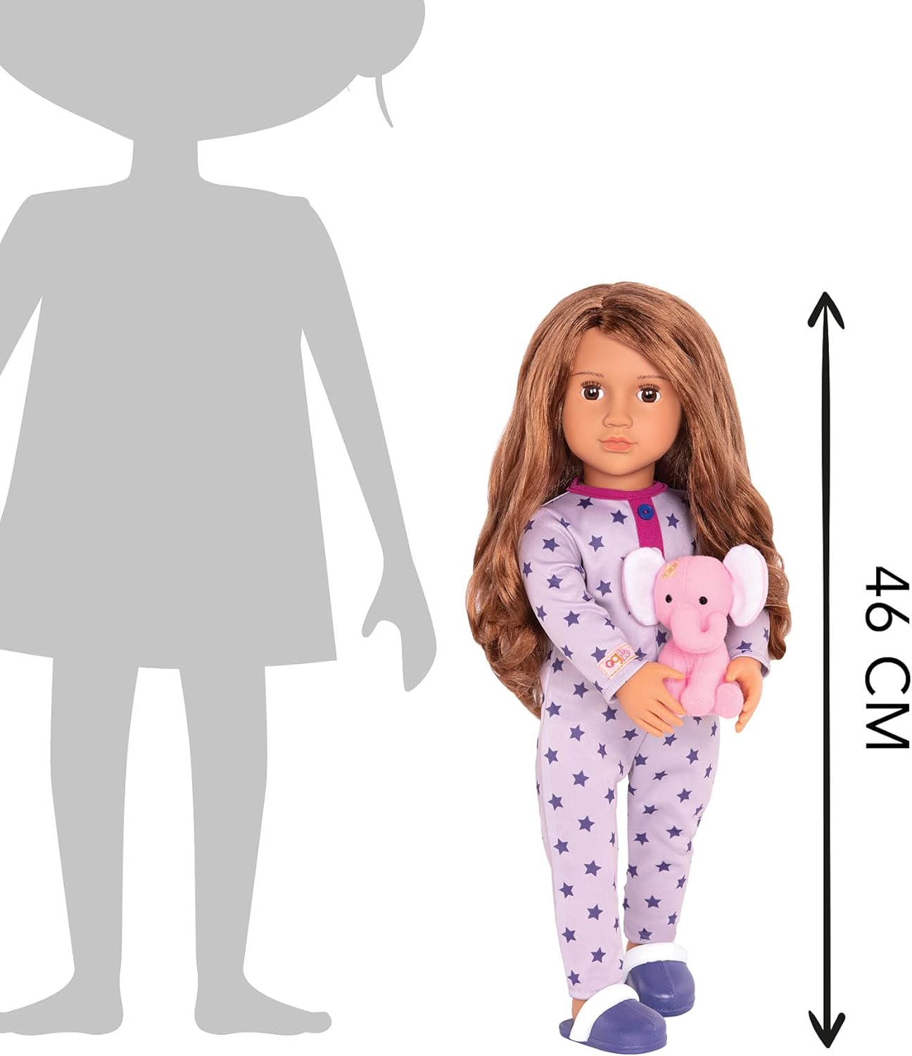 Our Generation Maria Fashion Doll - 46cm Sleepover Playset with Elephant Plush