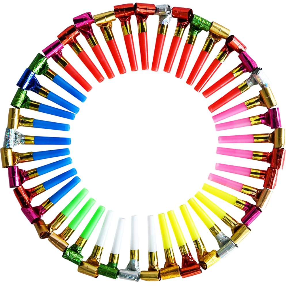 Ram Party Blowers 40-Pack - Colorful Noisemakers for Birthday, Wedding & Celebration Events 7