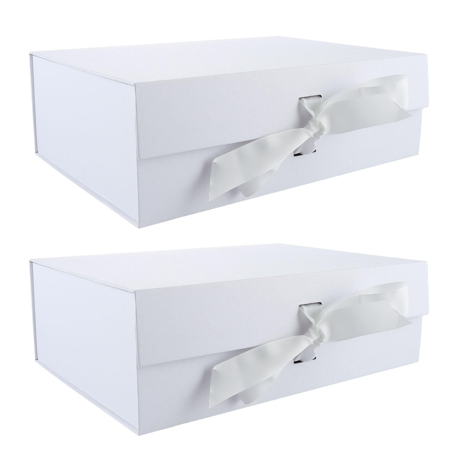 ASelected 2 Pcs Magnetic Gift Boxes - Luxury Paper for Wedding & Favors | 32.2cm x 23cm x 10.5cm