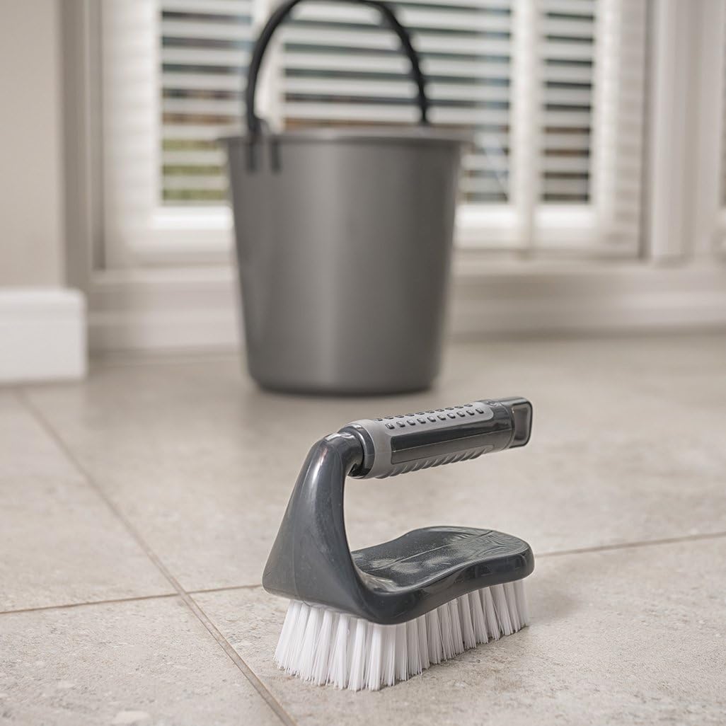 Addis ComfiGrip Floor Scrub Brush with Iron Handle - Metallic Graphite 4