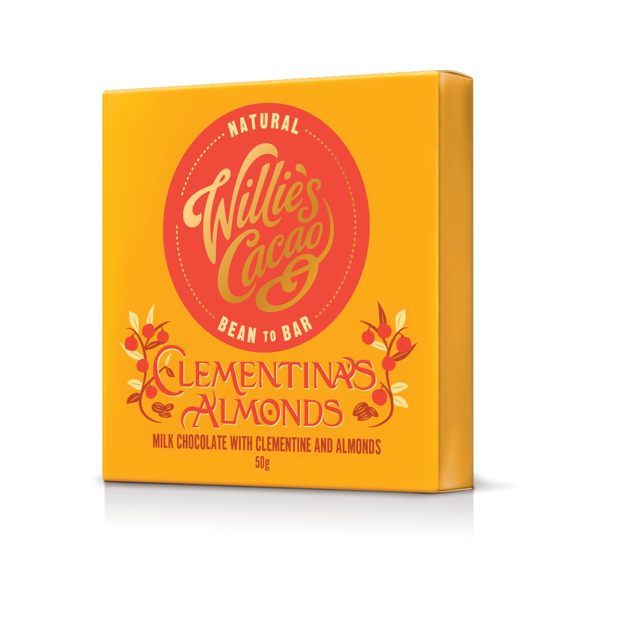 Willie's Cacao Bar - Clementina's Almonds Milk Chocolate with Clementine & Roasted Almond 50g