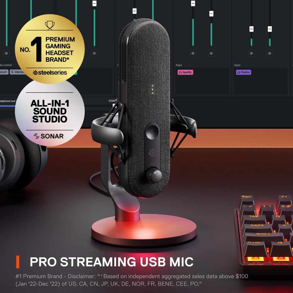 SteelSeries Alias USB Mic for PC – 3x Bigger Capsule for Gaming, Streaming, Podcasting 12