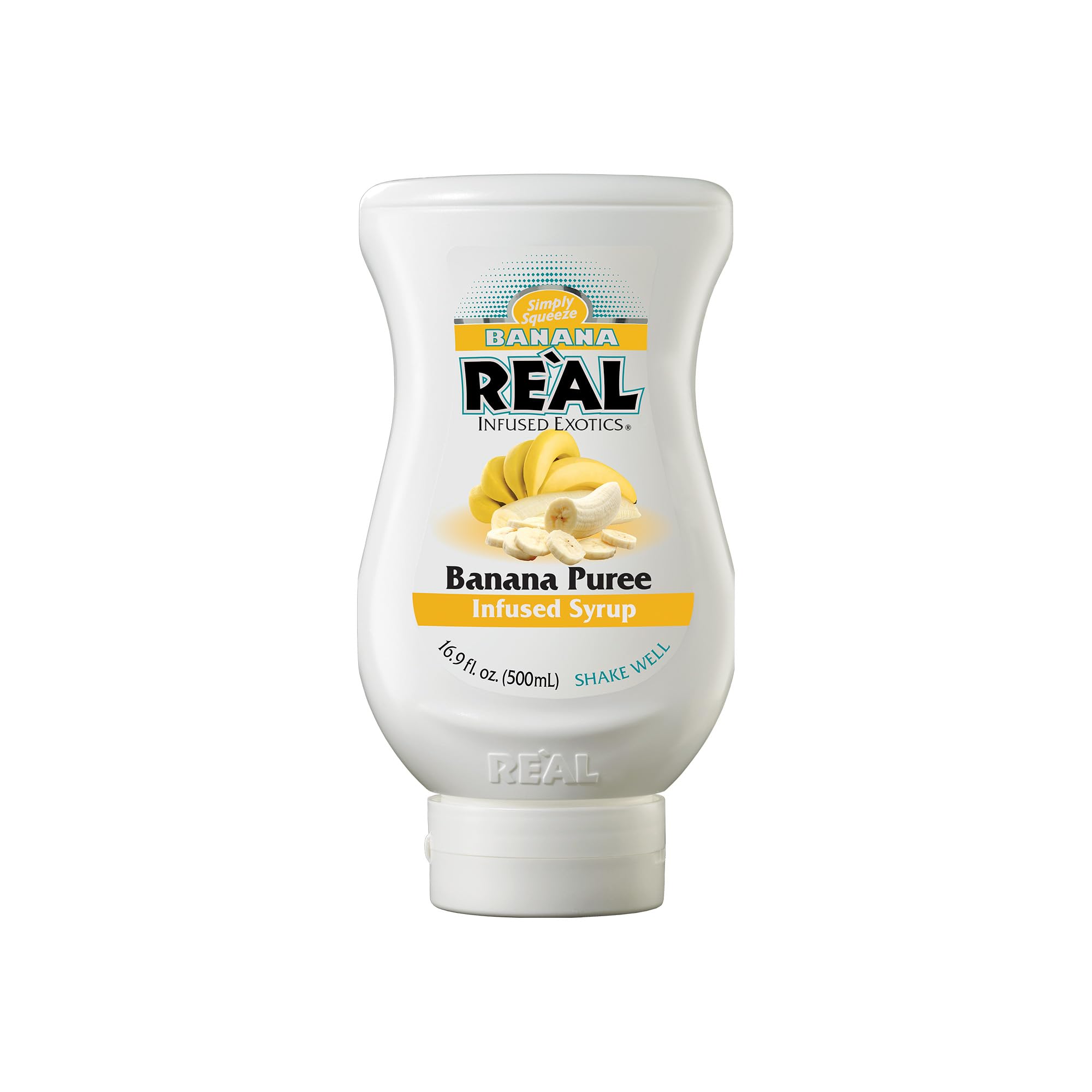 Reàl Infused Exotics Banana Puree Infused Fruit Syrup | 500 ml | Vegan, Gluten Free