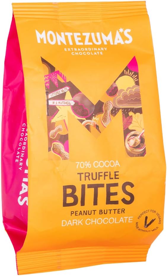 Montezuma - 70% Cocoa Dark Chocolate with Peanut Butter Truffle Bites 120g 8