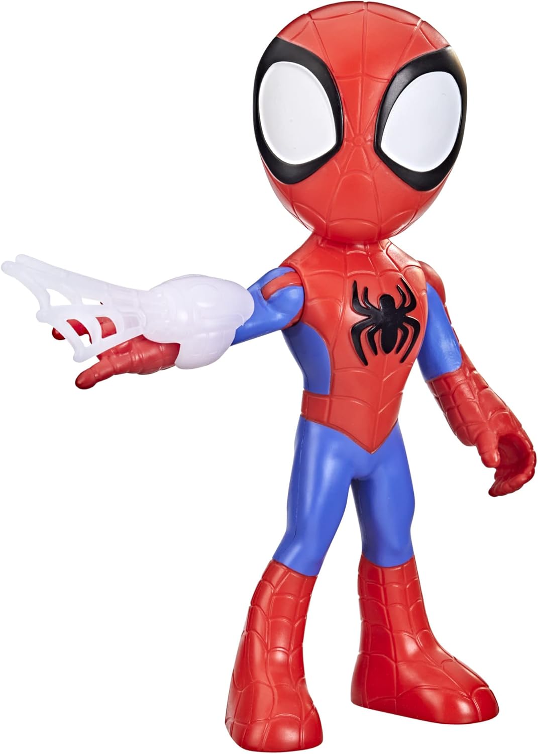 Marvel Spidey and His Amazing Friends Supersized Spidey Action Figure - 22.5 cm Poseable Figure with Web Accessory, Ages 3+