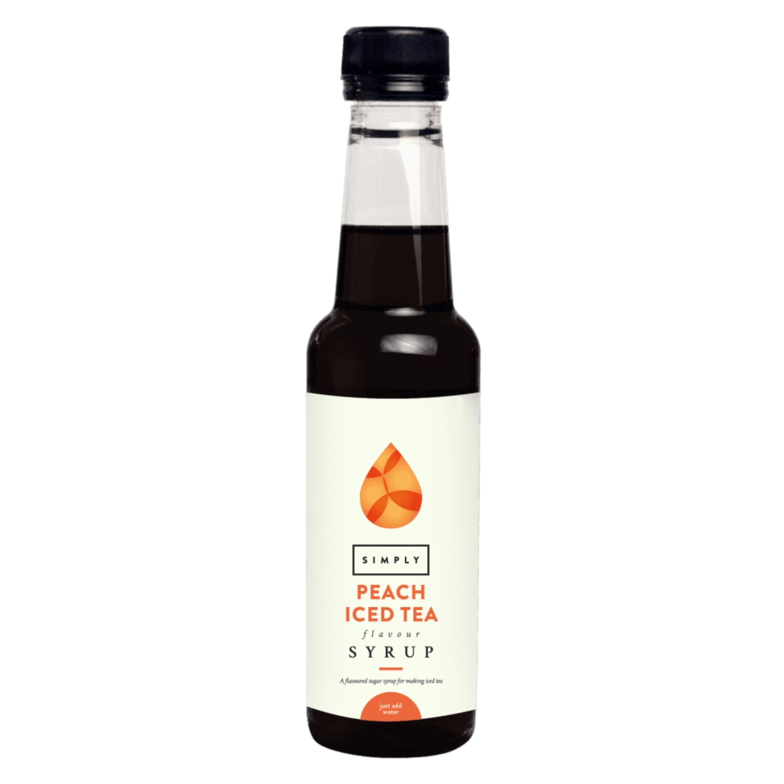 Simply - Peach Syrup Vegan & Nut Free Flavoured Syrup for Coffee, Cocktails & Baking