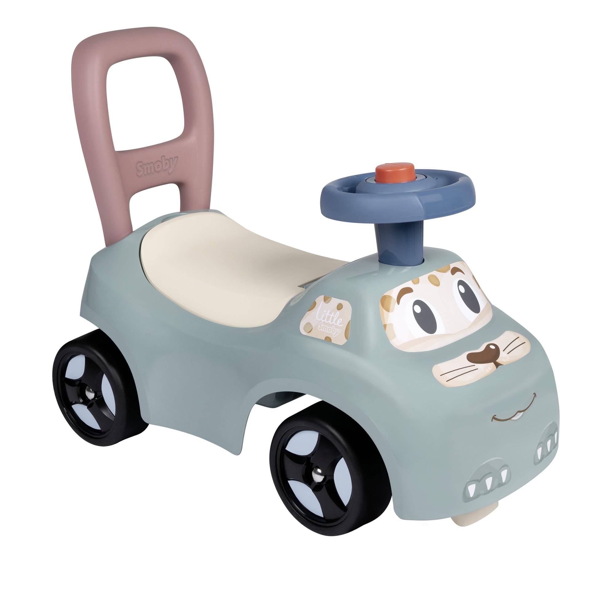 Smoby Little Auto Ride-On - Ergonomic Design with Toy Box & Horn for Toddlers