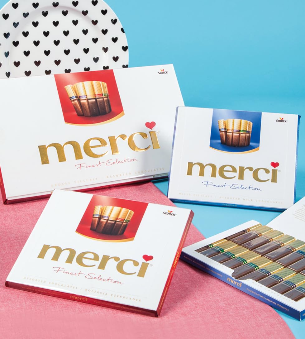 Merci Finest Milk & Dark Chocolate Box - 8 Varieties, Gluten-Free, Individually Wrapped 5