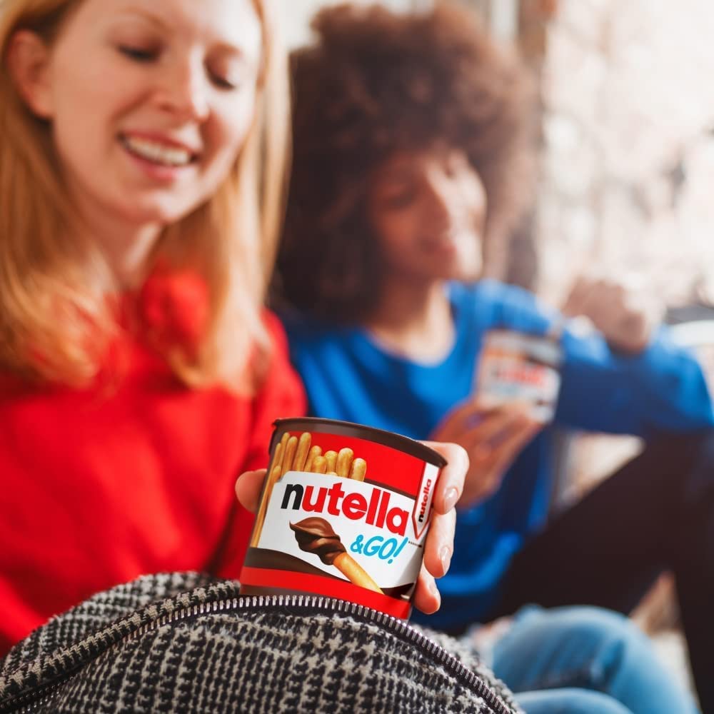 Nutella &Go! Chocolate Hazelnut Spread with Breadsticks Snack Pack | 8 x 48g Portions | 96g Total 8