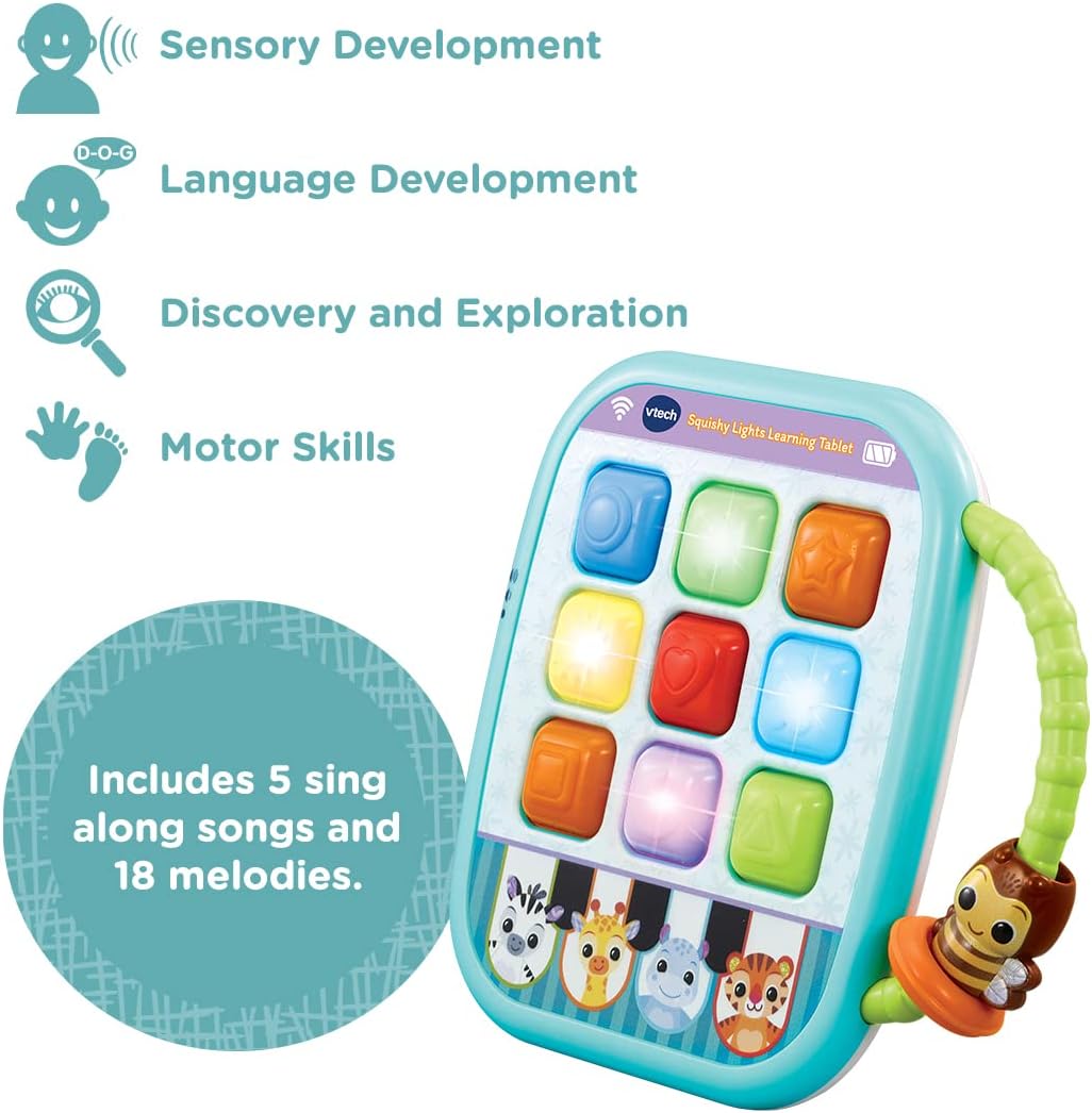 VTech Baby Squishy Lights Learning Tablet - Interactive Sensory Toy for 6 Months+