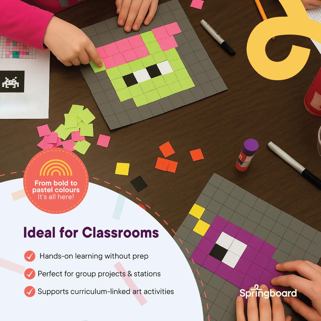 Springboard 10352 Pre-Cut Coloured Mosaic Squares - 1x1 cm (Pack of 10,000) 6