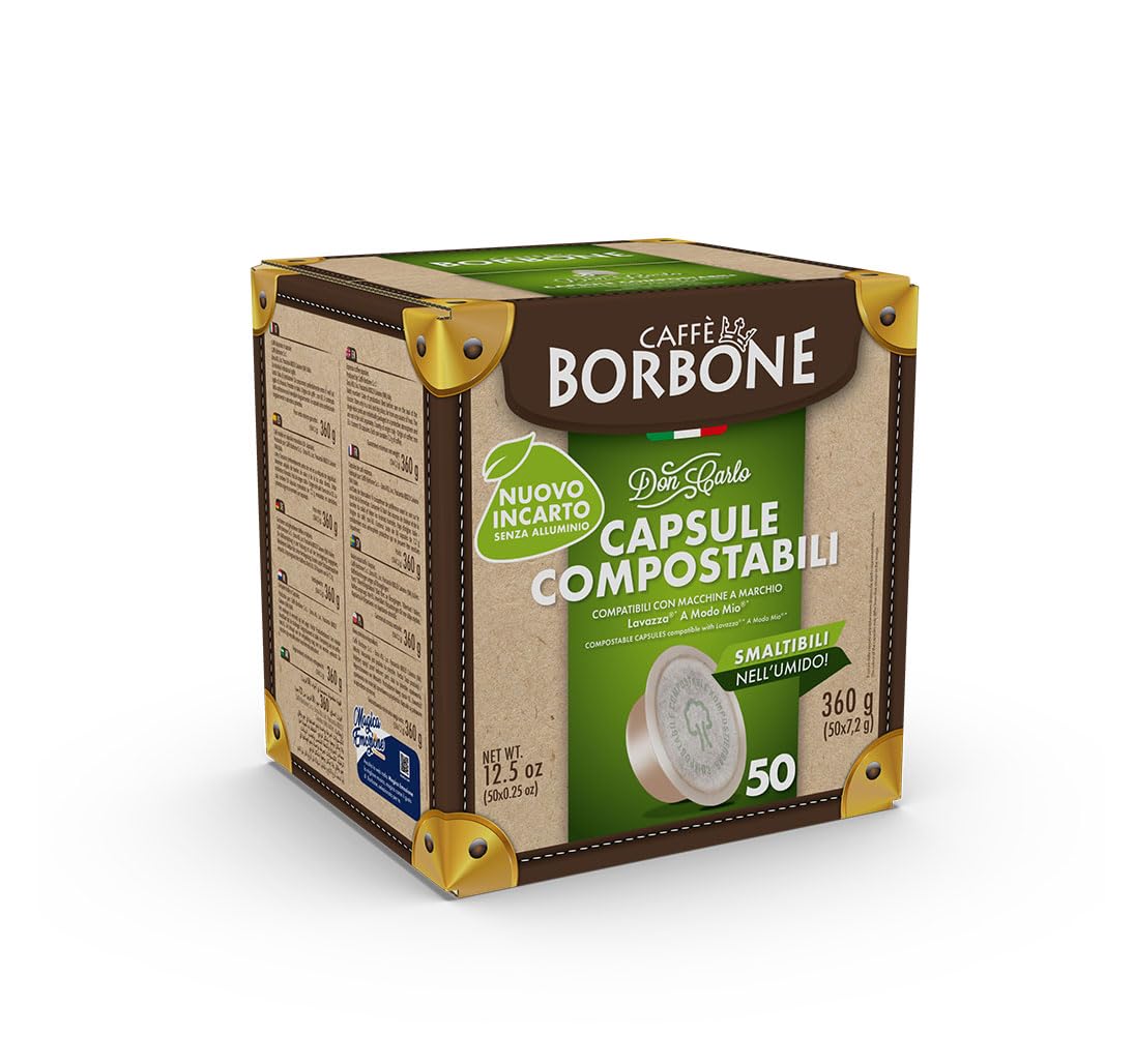 Caffè Borbone Don Carlo Gold Coffee Blend - 50 Compostable Capsules for Lavazza A Modo Mio Machines 3