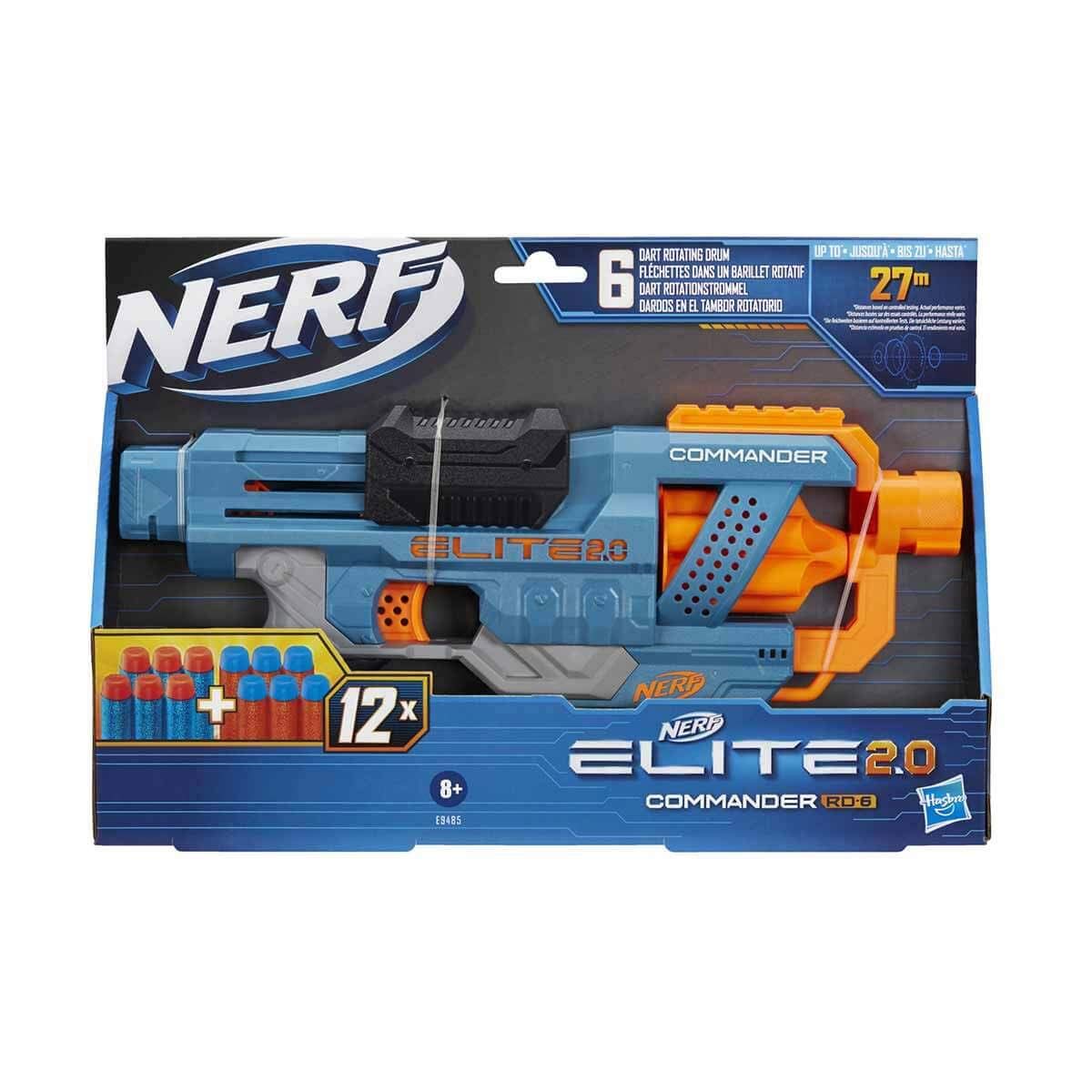 Nerf Elite 2.0 Commander RD-6 Blaster - 6-Dart Drum, Slam Fire, Tactical Rails - Ages 8+ 5