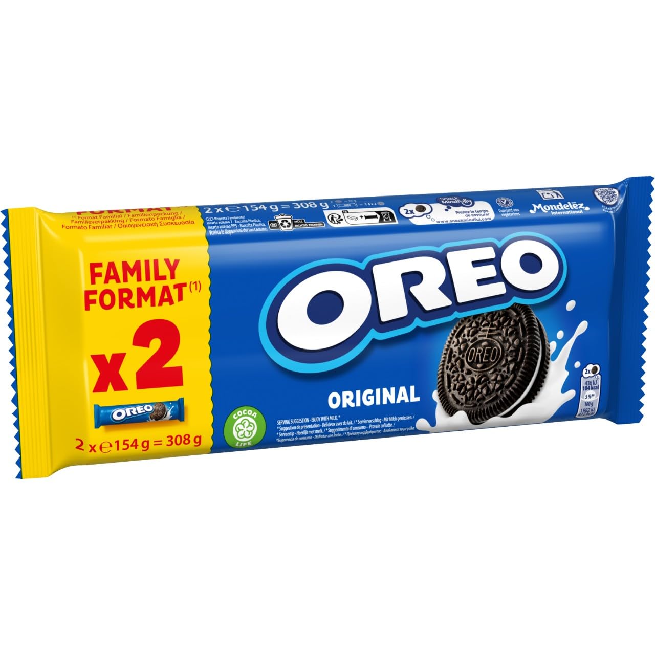 Oreo Original Sandwich Biscuits Twin Pack, Classic Vanilla Filled Cookies 4
