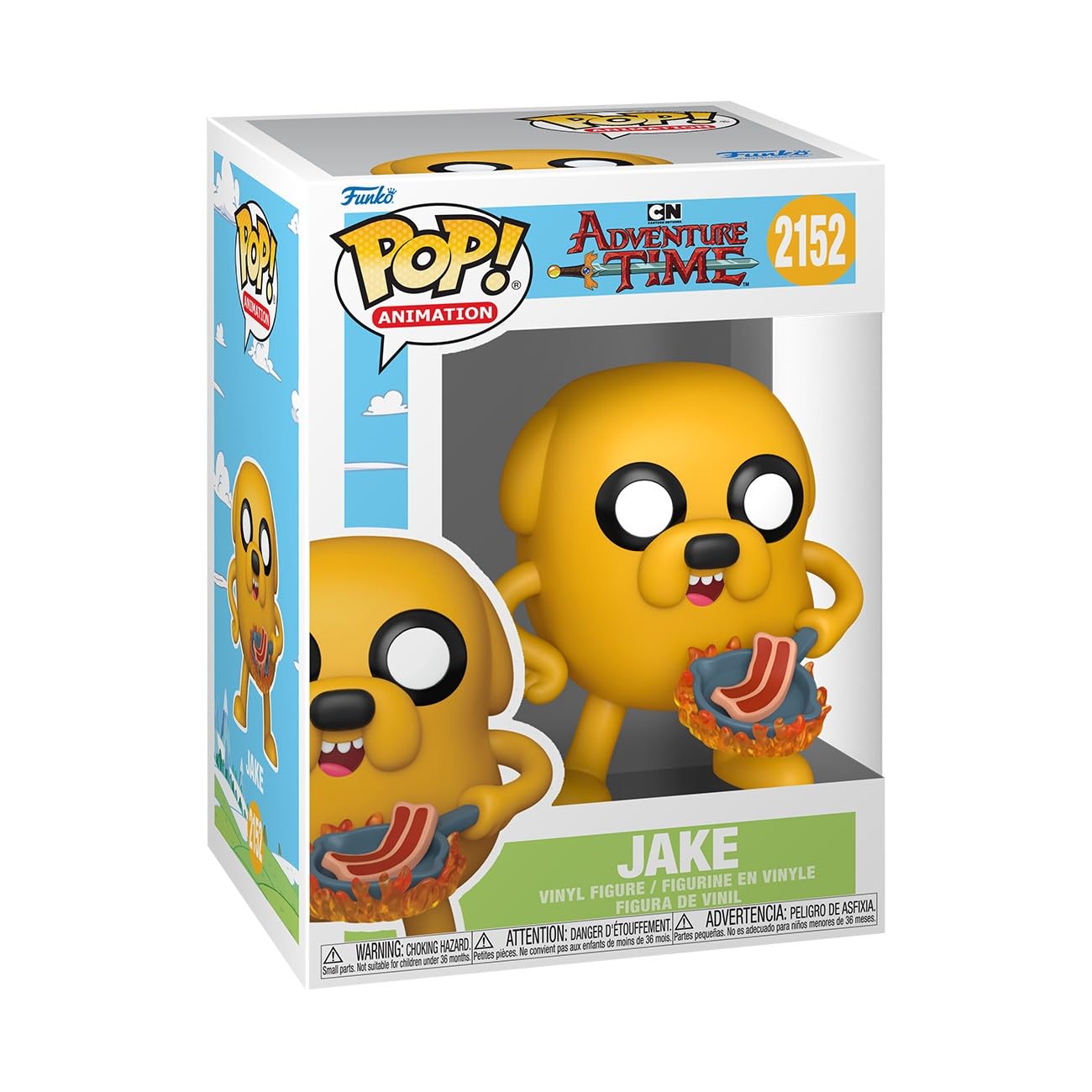 Funko Pop! Animation: Adventure Time - Jake the Dog Vinyl Figure | 3.75 Inches | Multicolor