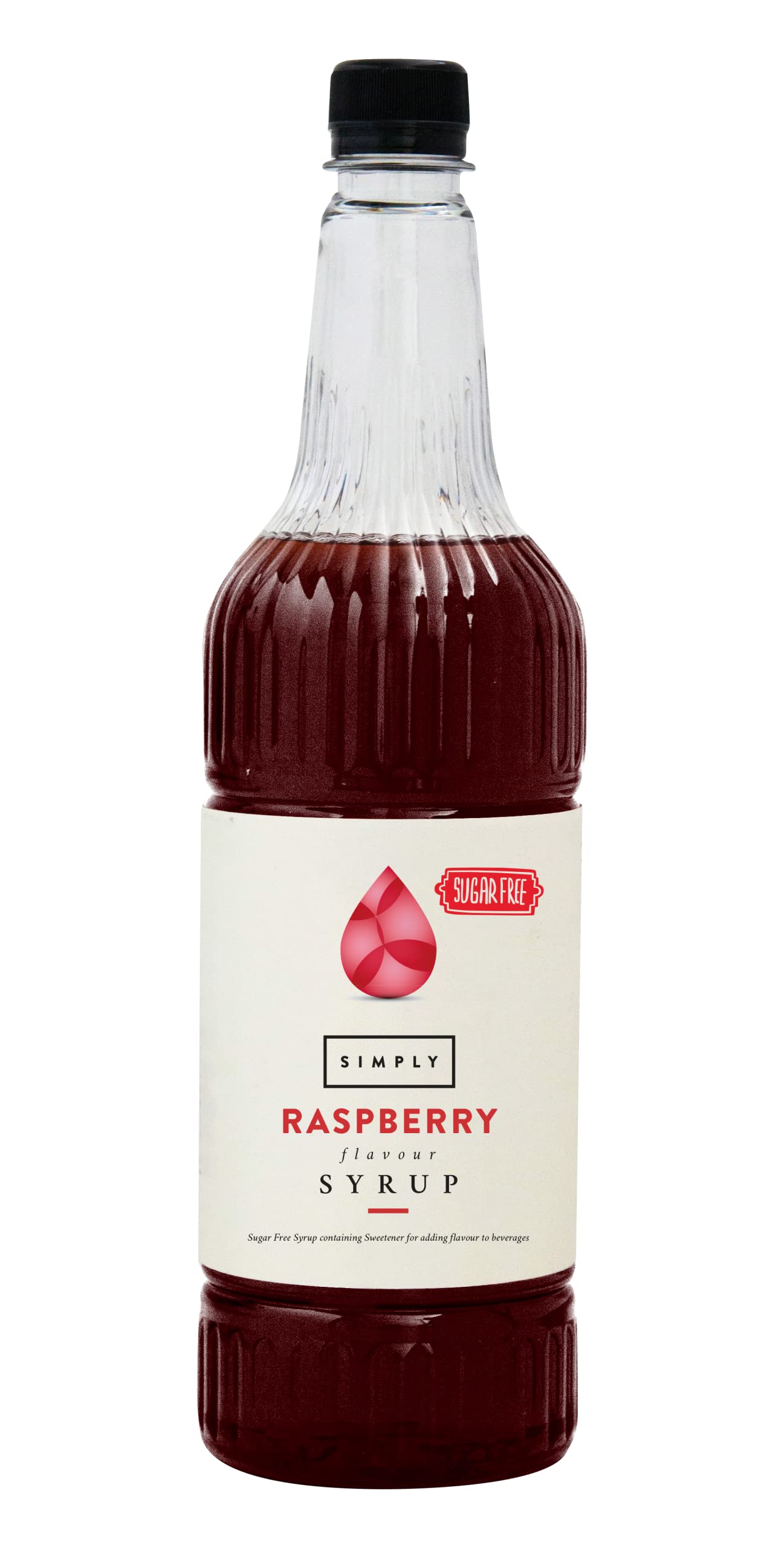 Simply Sugar Free Raspberry Syrup - Low Calorie, Vegan, Nut Free | 1 Litre