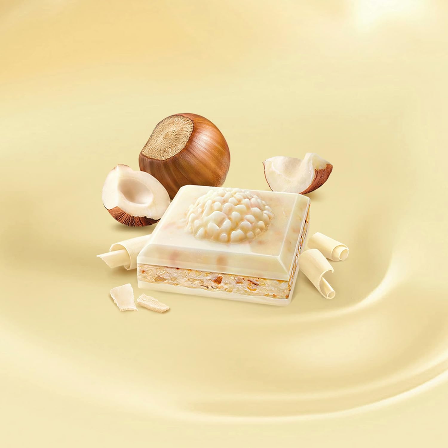 Ferrero Rocher White Chocolate Bar with Crunchy Hazelnuts - Chocolate Gift Snack 90g 5