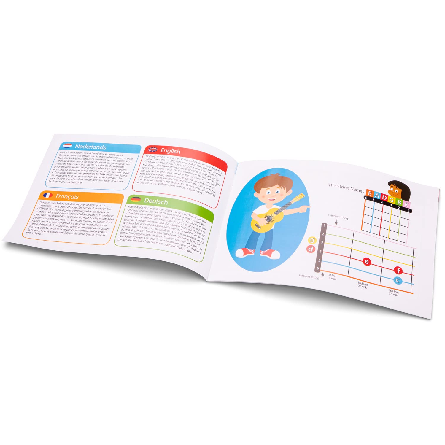 New Classic Toys Wooden Toy Guitar - First Melodies Collection for Kids 3+ 6