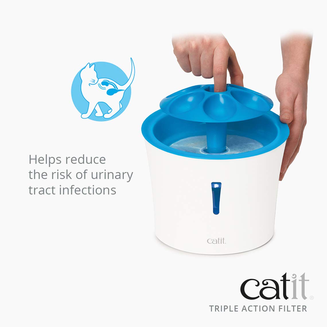Catit Genuine Fountain Filters - 12 Pack | Removes Calcium & Magnesium | Fits 3L Flower Fountain