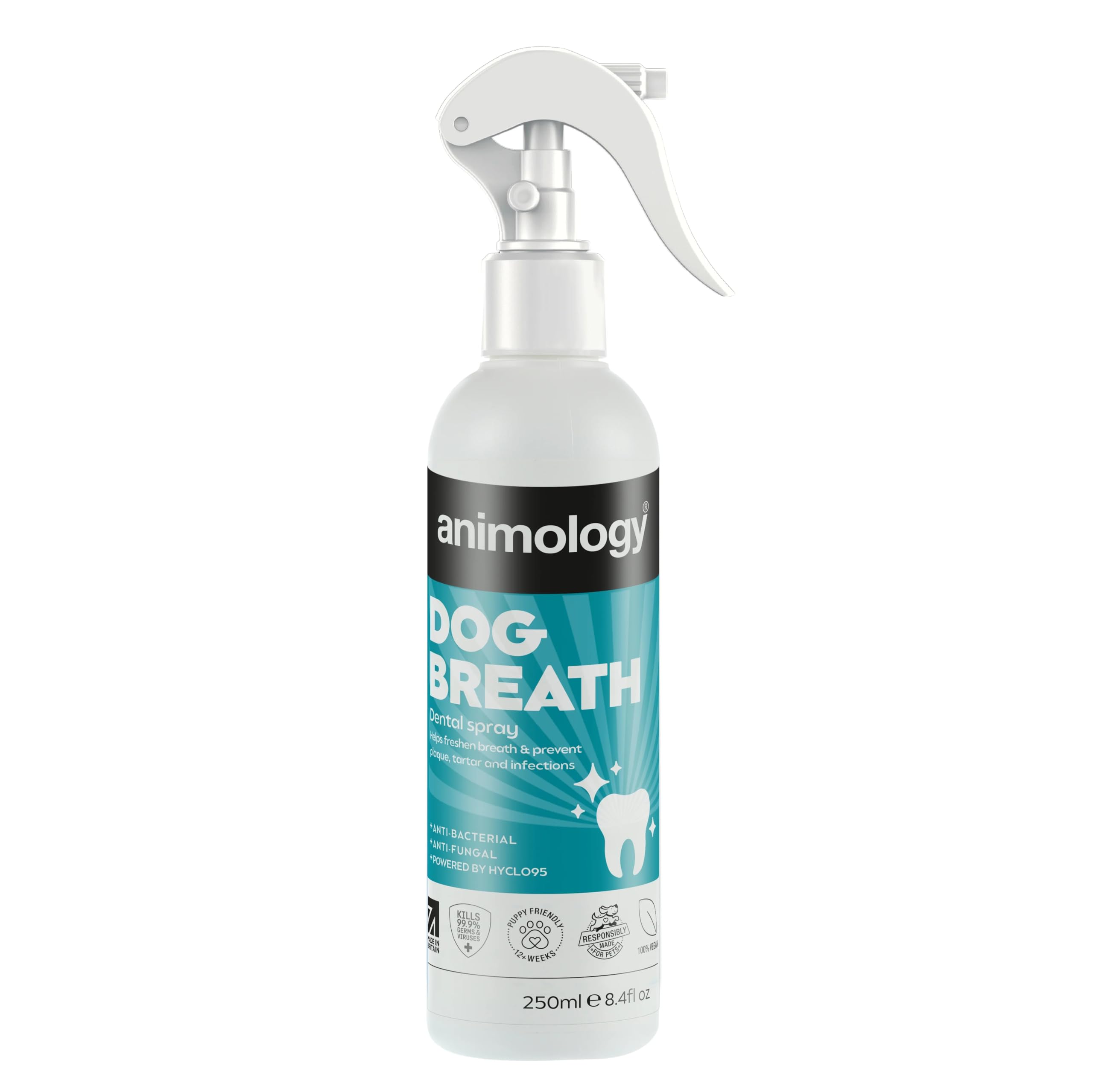 Animology Dog Breath Dental Spray for Plaque & Tartar Control | 250 ml | No Brushing Needed