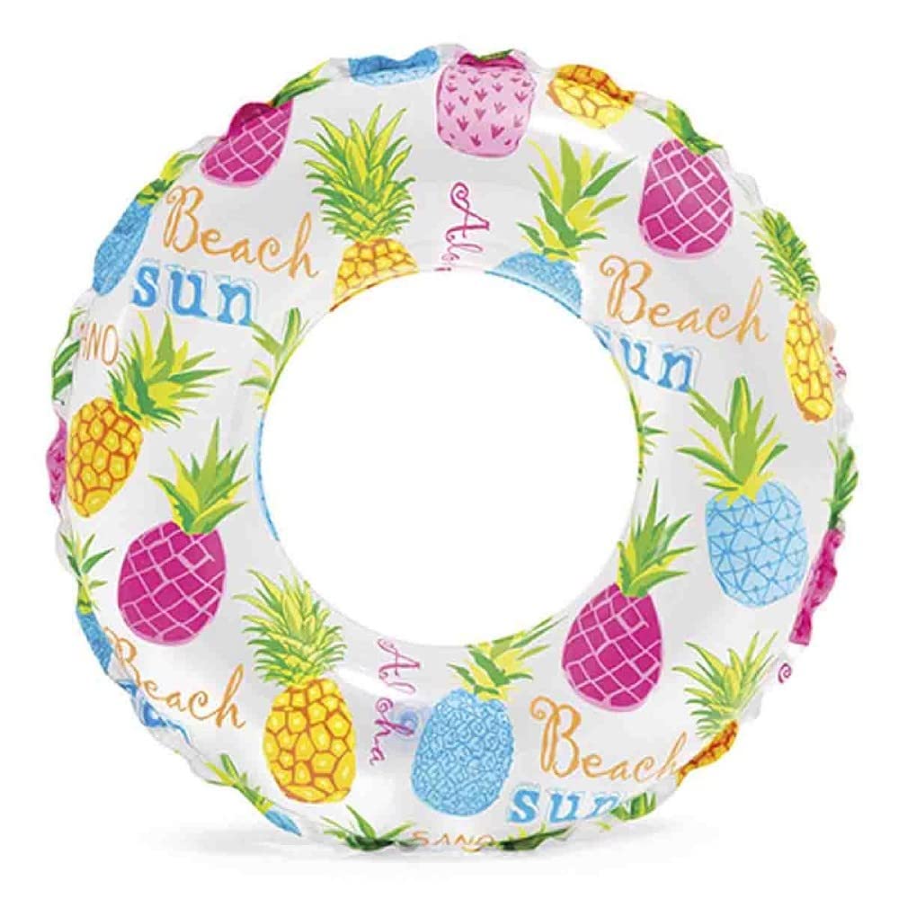 Intex Lively Print Swim Ring - 51cm Diameter | Multi-colour | Plastic