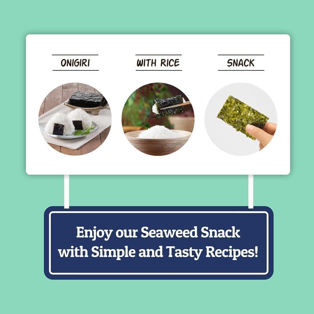 Bio DAECHUN geröstete Algen-Snacks, 20er-Pack, USDA-zertifiziert, kalorienarm, glutenfrei, vegan 4